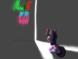 Size: 800x600 | Tagged: safe, artist:magical disaster, derpibooru import, twilight sparkle, twilight sparkle (alicorn), alicorn, pony, crying, female, mare, neon, sad, solo