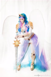 Size: 5231x7847 | Tagged: safe, artist:annalynncosplay, princess celestia, human, absurd resolution, clothes, cosplay, costume, irl, irl human, photo, solo, sword, weapon