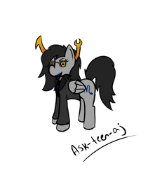 Size: 1000x1080 | Tagged: safe, artist:ask-teen-aj, derpibooru import, spitfire, 30 minute art challenge, costume, homestuck, vriska serket