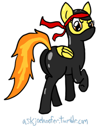 Size: 552x647 | Tagged: safe, artist:joehoofer, derpibooru import, spitfire, 30 minute art challenge, costume, ninja, plot, tumblr