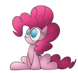 Size: 1471x1375 | Tagged: safe, artist:mr. rottson, pinkie pie, earth pony, pony, female, mare, pink coat, pink mane, sitting, solo