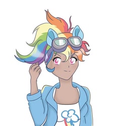 Size: 480x480 | Tagged: artist needed, safe, derpibooru import, rainbow dash, human, dark skin, humanized, instagram, kotobukiya, kotobukiya rainbow dash