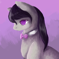 Size: 700x700 | Tagged: safe, artist:matcharoll, octavia melody, earth pony, pony, female, gradient background, mare, solo