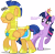 Size: 6068x6000 | Tagged: safe, artist:chainchomp2 edit, derpibooru import, edit, flash sentry, twilight sparkle, twilight sparkle (alicorn), alicorn, pony, absurd resolution, blushing, eyes closed, female, flashlight, looking back, male, mare, raised hoof, shipping, smiling, sparkles, straight, walking