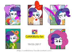 Size: 1928x1409 | Tagged: safe, artist:conikiblasu-fan, rarity, equestria girls, forever filly, c:, clothes, costume, equestria girls interpretation, flower, flower costume, flowerity, frog costume, glimmer wings, little bo peep, one eye closed, rarichicken, rarifly (costume), ribbity, smiling, solo, squishy cheeks, wink