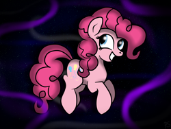 Size: 1024x768 | Tagged: safe, artist:pinkamenascratch, pinkie pie, earth pony, pony, female, mare, pink coat, pink mane, solo, space