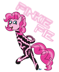 Size: 6000x7200 | Tagged: safe, artist:guykarat, pinkie pie, earth pony, pony, absurd resolution, crossover, parody, signature, solo, tron