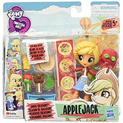 Size: 350x350 | Tagged: safe, derpibooru import, applejack, fluttershy, rainbow dash, pony, better together, equestria girls, belt, boots, clothes, cowboy hat, doll, equestria girls minis, food, hasbro, hat, ice cream, minis, miniskirt, my little pony, my little pony logo, pizza, ponied up, pony ears, shoes, skirt, toy, youtube