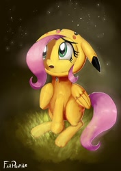 Size: 600x848 | Tagged: safe, artist:failprofile, artist:green-sama, fluttershy, pegasus, pikachu, pony, collaboration, clothes, costume, cute, pokémon, shyabetes, solo