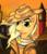 Size: 1249x1437 | Tagged: safe, artist:rainihorn, applejack, earth pony, pony, clock, sheriff, sheriffjack, showdown, solo