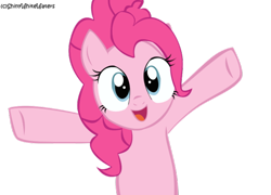 Size: 600x433 | Tagged: safe, artist:sketch-shepherd, pinkie pie, earth pony, pony, female, mare, pink coat, pink mane, simple background, solo, transparent background
