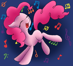 Size: 2000x1800 | Tagged: safe, artist:yourfavoritelove, pinkie pie, earth pony, pony, dancing, missing cutie mark, solo