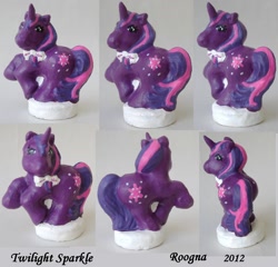 Size: 1560x1500 | Tagged: safe, artist:roogna, derpibooru import, twilight sparkle, unicorn twilight, pony, unicorn, g1, bow, custom, female, g4 to g1, hair bow, mare