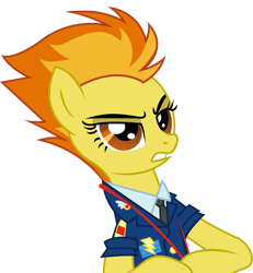 Size: 2766x3000 | Tagged: safe, artist:candy-muffin, derpibooru import, spitfire, pegasus, pony, wonderbolts academy, clothes, female, simple background, solo, spitfire's eyebrows, transparent background, uniform, vector