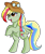 Size: 821x973 | Tagged: safe, artist:rainbowtashie, derpibooru import, applejack, rainbow dash, oc, oc:zap-apple jam, earth pony, pony, commissioner:bigonionbean, cowboy hat, cute, cutie mark, female, freckles, fusion, fusion:zap-apple jam, goggles, hair braid, hat, mare, ponytail, solo