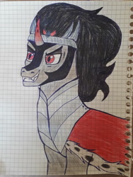 Size: 3456x4608 | Tagged: safe, artist:katya, derpibooru import, king sombra, pony, drawing, graph paper, lined paper, solo