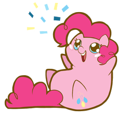 Size: 1100x1053 | Tagged: safe, artist:coggler, artist:frog&cog, artist:gopherfrog, pinkie pie, earth pony, pony, chubbie, cute, diapinkes, simple background, solo, transparent background