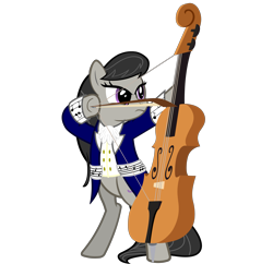 Size: 5193x5017 | Tagged: source needed, safe, artist:mrflabbergasted, octavia melody, earth pony, pony, absurd resolution, bipedal, bow (instrument), bowtie, cello, cello bow, clothes, cutie mark, female, hooves, mare, musical instrument, simple background, solo, transparent background, vector