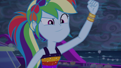 Size: 1920x1080 | Tagged: safe, derpibooru import, screencap, rainbow dash, better together, equestria girls, spring breakdown, cute, dashabetes, sleeveless, solo