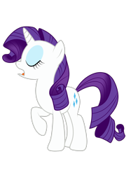 Size: 2048x2732 | Tagged: safe, artist:prismaticstars, rarity, pony, unicorn, eyes closed, high res, raised hoof, simple background, solo, transparent background, vector