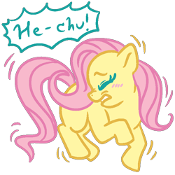 Size: 670x670 | Tagged: safe, artist:php68, fluttershy, pegasus, pony, blushing, female, sneezing, solo