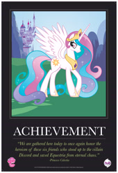 Size: 5075x7475 | Tagged: safe, princess celestia, alicorn, pony, absurd resolution, comic con, motivational poster, official, poster, solo, stock vector