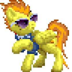 Size: 295x295 | Tagged: safe, artist:kirigakurenohaku, derpibooru import, spitfire, icon, pixel art, sprite