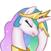 Size: 100x100 | Tagged: safe, artist:pohwaran, princess celestia, alicorn, pony, animated, facehoof, gif, gif for breezies, icon, picture for breezies, solo