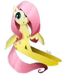 Size: 900x956 | Tagged: safe, artist:skyeypony, fluttershy, pegasus, pony, :o, blushing, hair over one eye, long legs, looking at you, raised hoof, simple background, sitting, solo, transparent background