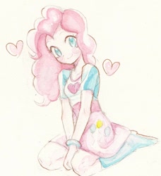 Size: 800x878 | Tagged: safe, artist:milo78, pinkie pie, equestria girls, solo, traditional art