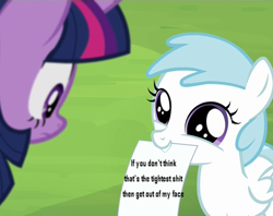 Size: 500x395 | Tagged: safe, derpibooru import, twilight sparkle, twilight sparkle (alicorn), alicorn, pony, trade ya, bad edit, cotton cloudy reveals, exploitable meme, female, filly, mare, meme, reaction image, vulgar