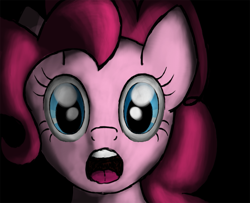 Size: 987x800 | Tagged: safe, artist:ritorical, pinkie pie, earth pony, pony, bust, darkness, portrait, solo