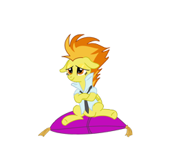 Size: 1202x1037 | Tagged: safe, artist:sylvesterkittycat, derpibooru import, spitfire, pegasus, pony, clothes, female, mare, two toned mane, wings, yellow coat