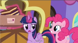 Size: 929x515 | Tagged: safe, derpibooru import, screencap, pinkie pie, twilight sparkle, twilight sparkle (alicorn), alicorn, earth pony, pony, female, mare, meme, united kingdom, youtube caption