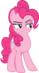 Size: 3239x5998 | Tagged: safe, artist:cezaryy, pinkie pie, earth pony, pony, .svg available, simple background, solo, suspicious, transparent background, vector