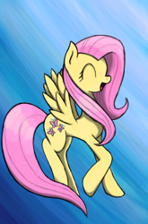 Size: 480x728 | Tagged: safe, artist:jadekettu, fluttershy, pegasus, pony, female, happy, mare, solo