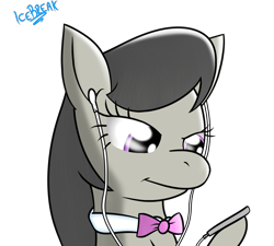 Size: 1280x1150 | Tagged: safe, artist:icebreak23, octavia melody, earth pony, pony, female, gray coat, ipod, mare