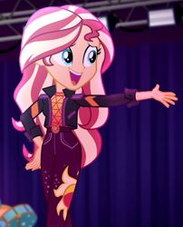 Size: 778x961 | Tagged: safe, screencap, sunset shimmer, better together, equestria girls, sunset's backstage pass!, cropped, geode of empathy, magical geodes, solo