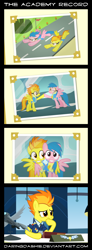 Size: 2000x5460 | Tagged: safe, artist:daringdashie, derpibooru import, firefly, spitfire, g1, clothes, comic, crying, feels, g1 to g4, generation leap, photo, uniform, wonderbolt trainee uniform