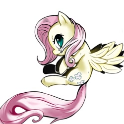 Size: 894x894 | Tagged: safe, artist:dedalocious, fluttershy, pegasus, pony, female, flying, mare, solo