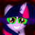 Size: 1000x1000 | Tagged: safe, artist:katya, derpibooru import, king sombra, twilight sparkle, twilight sparkle (alicorn), alicorn, pony, bust, corrupted, evil, female, grin, mare, red eyes, shadow, smiling, sombra eyes