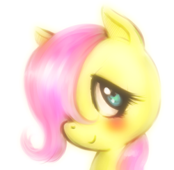 Size: 600x588 | Tagged: safe, artist:dzetawmdunion, fluttershy, pegasus, pony, female, filly, pink mane, solo, yellow coat