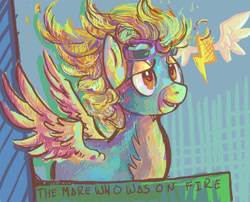 Size: 1998x1616 | Tagged: safe, artist:ruminated, derpibooru import, spitfire, goggles, wonderbolts uniform