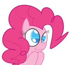 Size: 736x648 | Tagged: safe, artist:mr-degration, pinkie pie, earth pony, pony, bust, colored pupils, cute, diapinkes, simple background, solo, transparent background