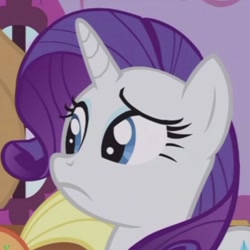 Size: 831x831 | Tagged: safe, screencap, rarity, pony, unicorn, honest apple, cropped, face, reaction image