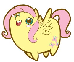 Size: 1200x1010 | Tagged: safe, artist:coggler, artist:frog&cog, artist:gopherfrog, fluttershy, pegasus, pony, blushing, chubbie, cute, shyabetes, simple background, smiling, solo, transparent background