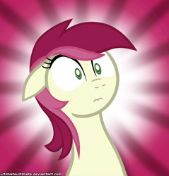 Size: 1000x1045 | Tagged: safe, artist:zantyarz, roseluck, reaction image, solo, surprise face