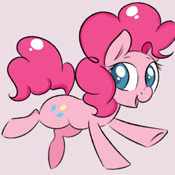 Size: 1024x1024 | Tagged: safe, artist:tokipeach, pinkie pie, earth pony, pony, female, mare, simple background, solo, white background