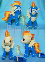 Size: 761x1049 | Tagged: safe, artist:lemonkylie, derpibooru import, spitfire, goggles, irl, photo, plushie, solo