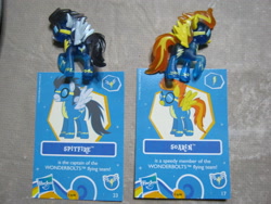 Size: 3648x2736 | Tagged: safe, derpibooru import, soarin', spitfire, collector card, error, toy, you had one job